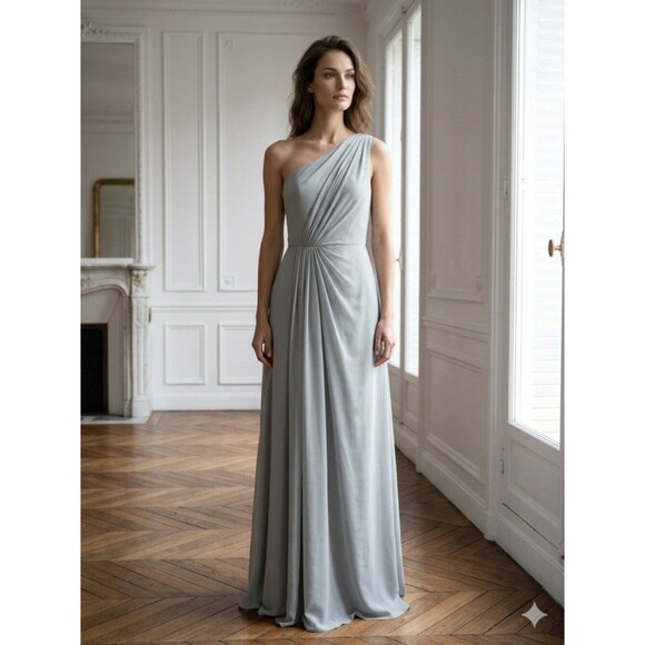 Monique Lhuillier Dresses & Skirts - NWT Monique Lhuillier Sea One-Shoulder Maxi Evening Dress Size 12